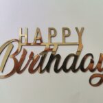 Toper za tortu Happy birthday štampana,pisana slova