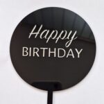 Toper za tortu Happy Birthday krug